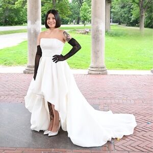 Wtoo Elegant White Strapless Dress